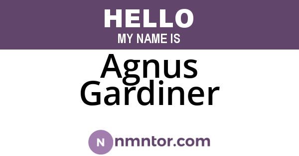 Agnus Gardiner