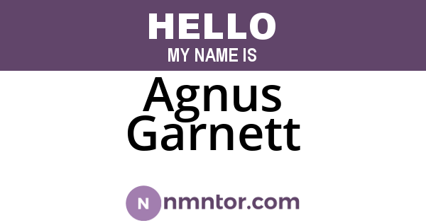 Agnus Garnett