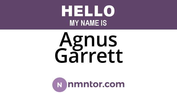 Agnus Garrett