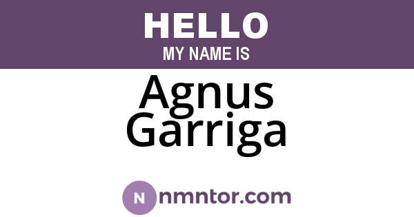 Agnus Garriga