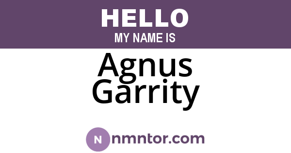 Agnus Garrity