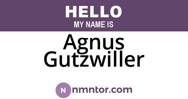 Agnus Gutzwiller