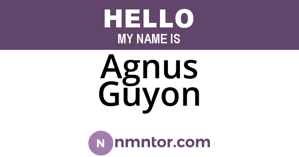 Agnus Guyon