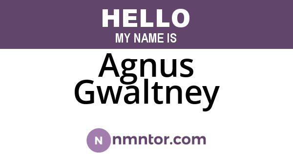 Agnus Gwaltney