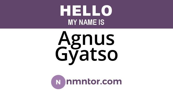 Agnus Gyatso