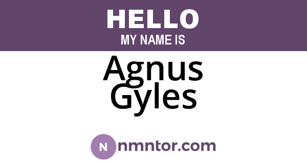Agnus Gyles