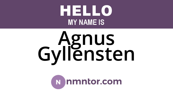 Agnus Gyllensten