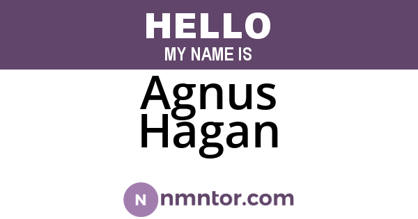 Agnus Hagan