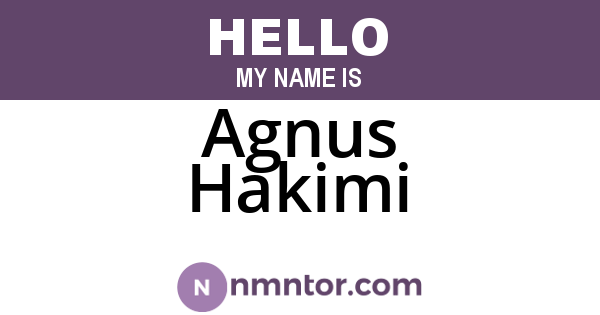 Agnus Hakimi