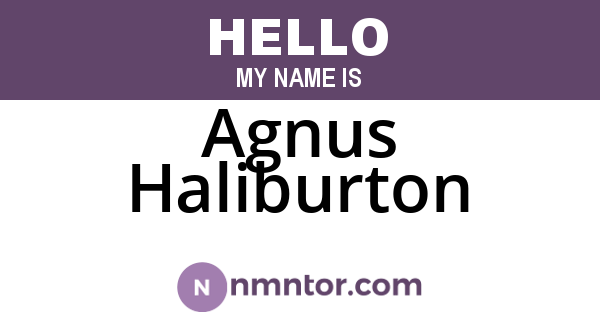 Agnus Haliburton