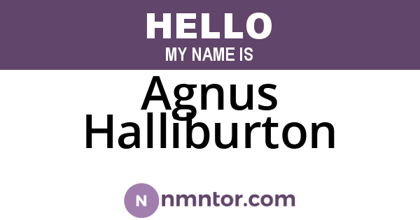 Agnus Halliburton