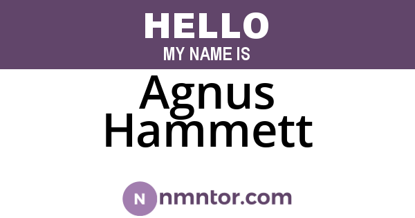 Agnus Hammett