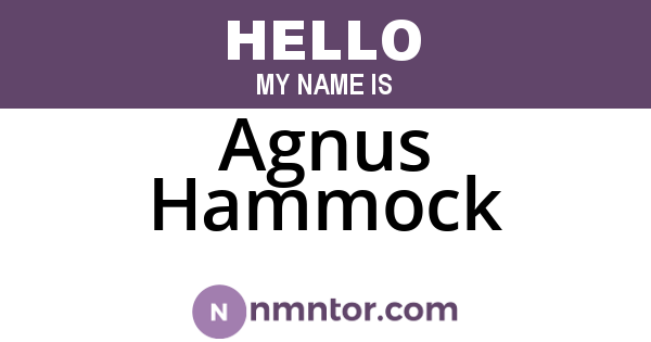 Agnus Hammock