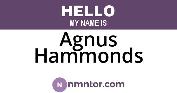 Agnus Hammonds