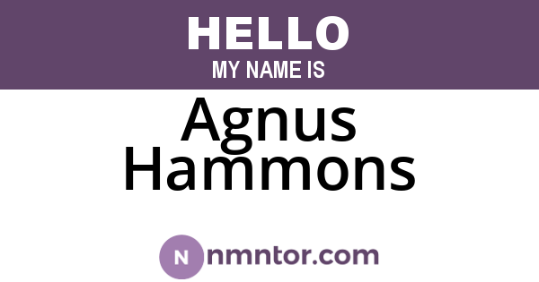 Agnus Hammons