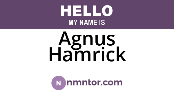 Agnus Hamrick