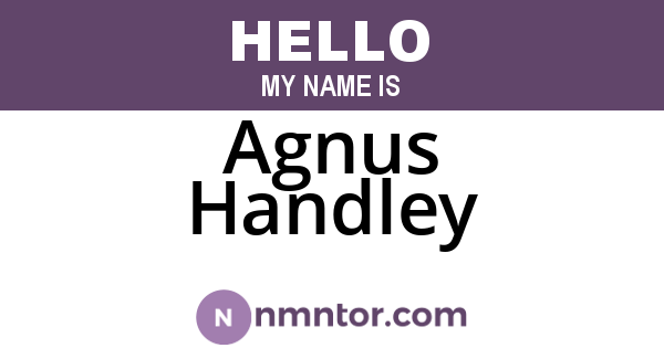 Agnus Handley