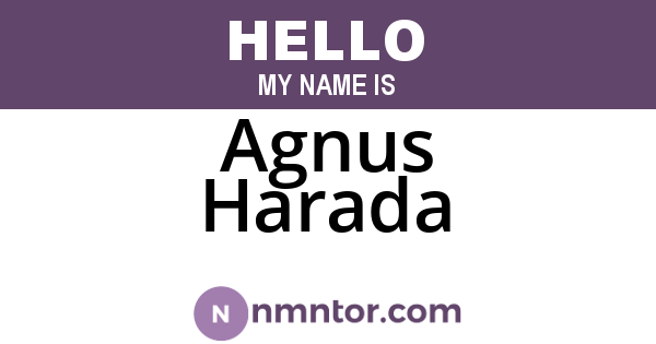 Agnus Harada