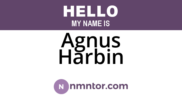 Agnus Harbin