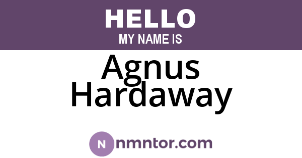 Agnus Hardaway