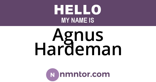Agnus Hardeman