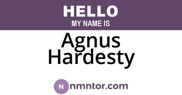 Agnus Hardesty