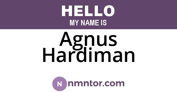 Agnus Hardiman