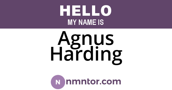 Agnus Harding