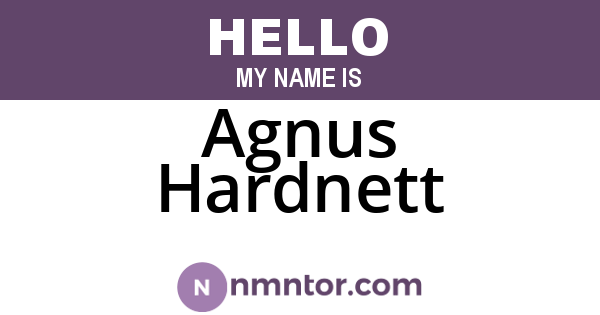 Agnus Hardnett