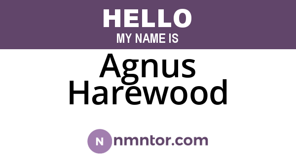 Agnus Harewood