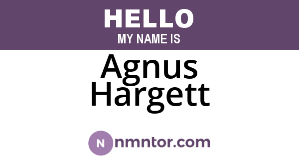 Agnus Hargett