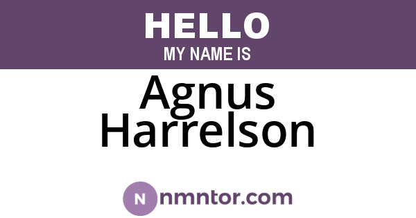 Agnus Harrelson