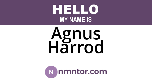 Agnus Harrod