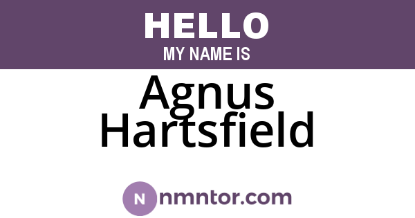 Agnus Hartsfield