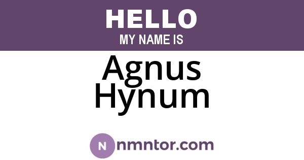 Agnus Hynum