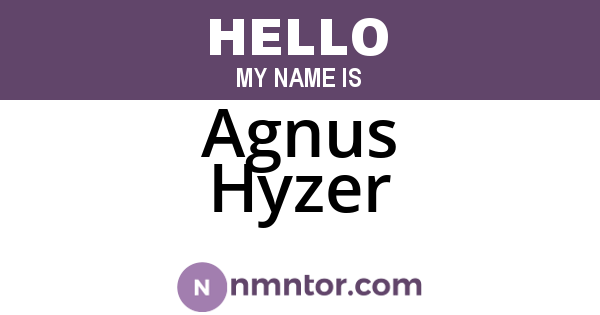 Agnus Hyzer