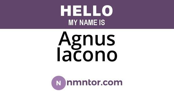 Agnus Iacono