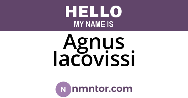 Agnus Iacovissi