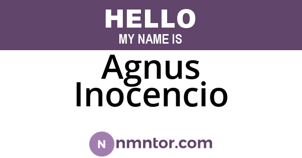 Agnus Inocencio