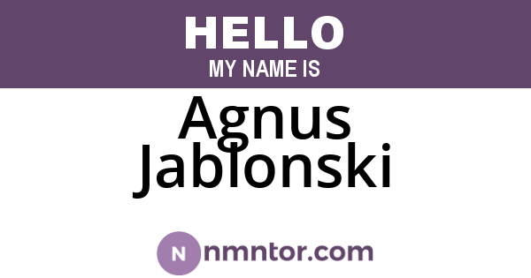 Agnus Jablonski