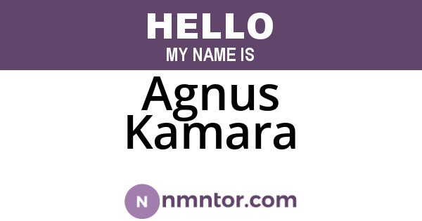 Agnus Kamara