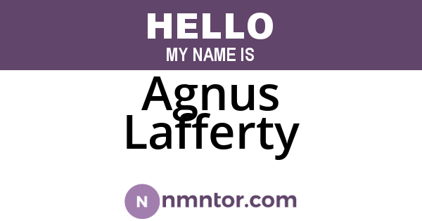 Agnus Lafferty