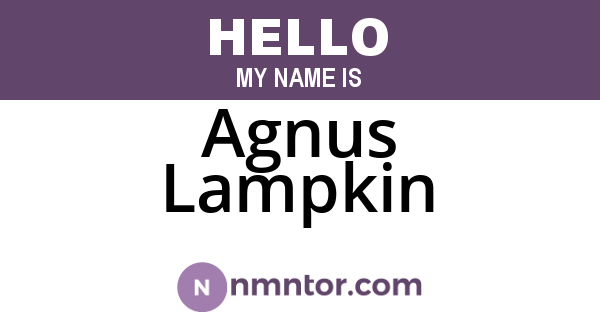 Agnus Lampkin