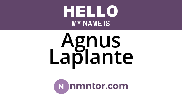 Agnus Laplante