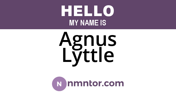Agnus Lyttle