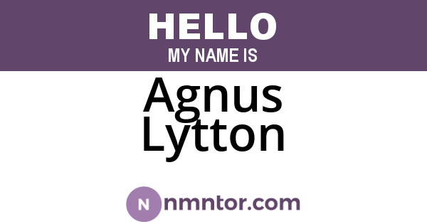 Agnus Lytton