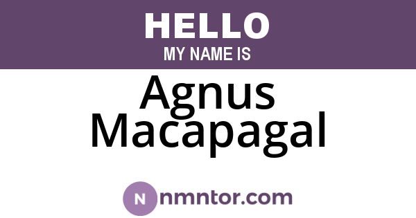 Agnus Macapagal