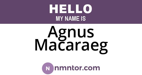 Agnus Macaraeg