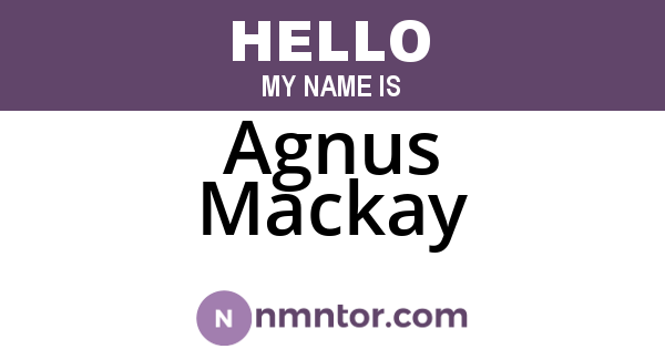 Agnus Mackay
