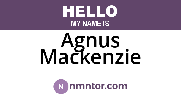 Agnus Mackenzie
